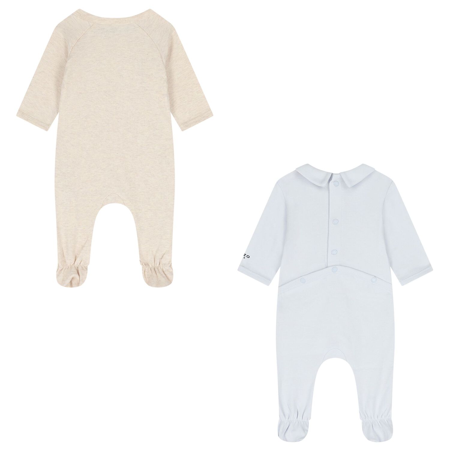 Beige & Blue Tiger Babygrows ( 2 Pack ) , 2, hi-res