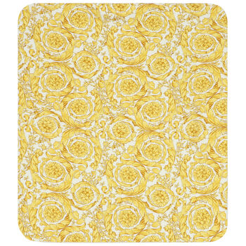 Ivory & Gold Barocco Logo Baby Blanket