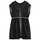 Girls Black Mesh Logo 2 in 1 Dress, 1, hi-res