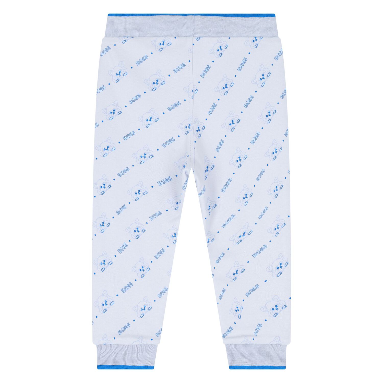 Baby Boys Blue & White Logo Tracksuit Set, 1, hi-res image number null