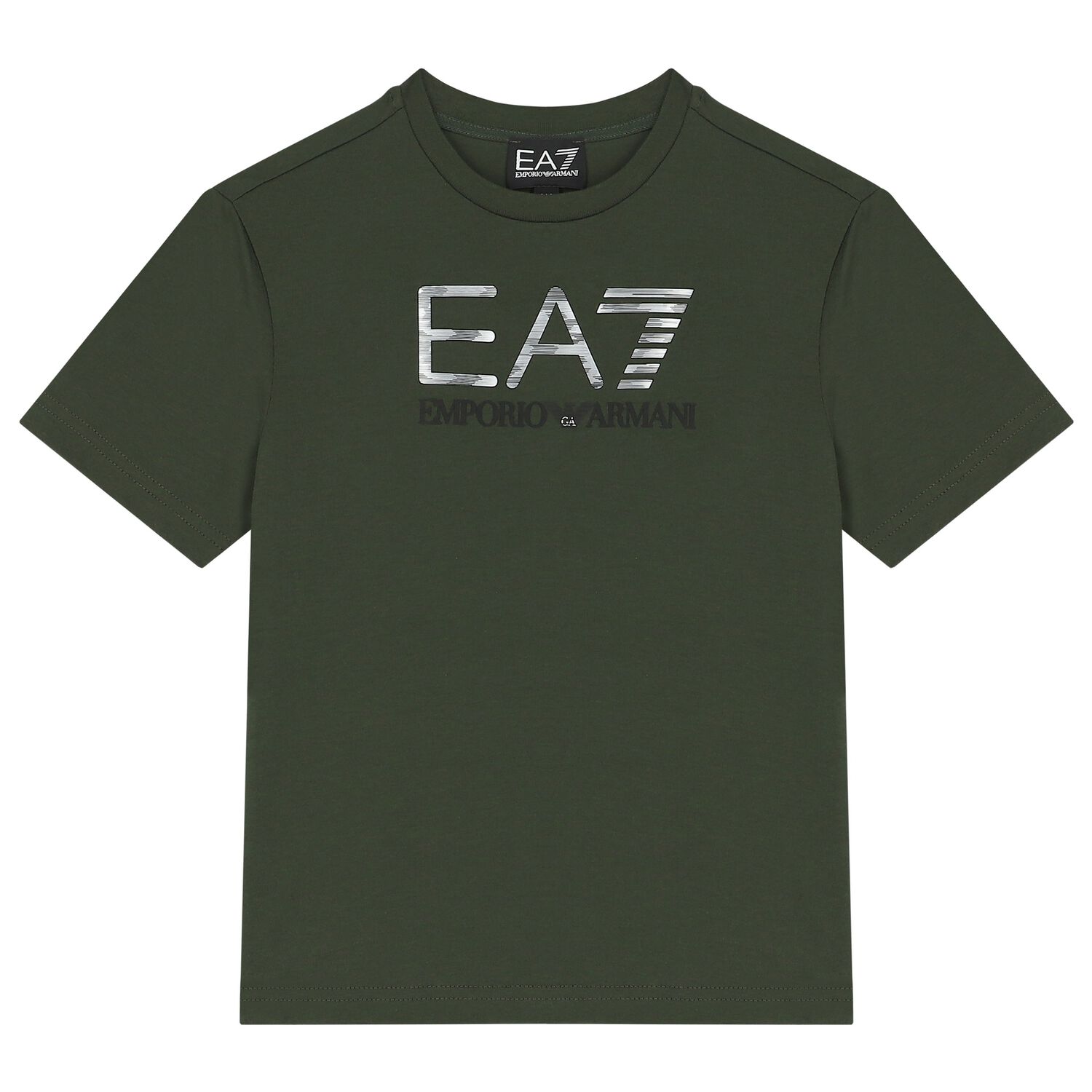 تيشيرت أولاد بالشعار باللون الأخضر, 2, hi-res