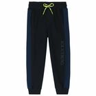 Boys Navy Logo Joggers, 1, hi-res