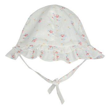 Baby Girls Ivory Floral Hat