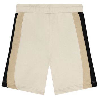 Boys Beige Striped Shorts
