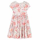Girls Pink Floral Dress, 1, hi-res