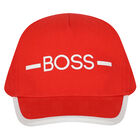 Younger Boys Red Logo Cap, 3, hi-res