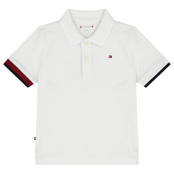 Baby Boys White Logo Polo Shirt