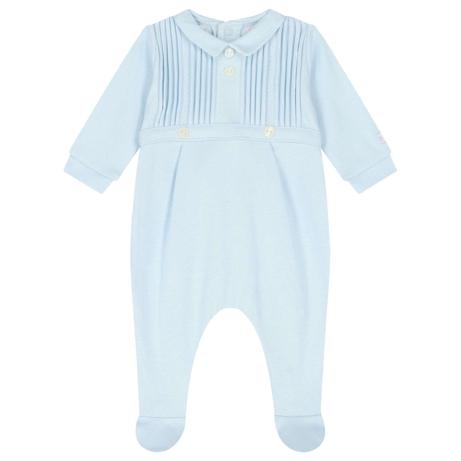 Baby Boys Blue Babygrow, 1, hi-res
