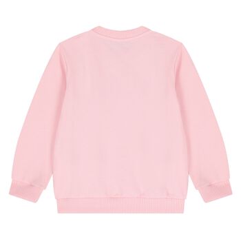 Younger Girls Pink Teddy Bear Logo Sweatshirt