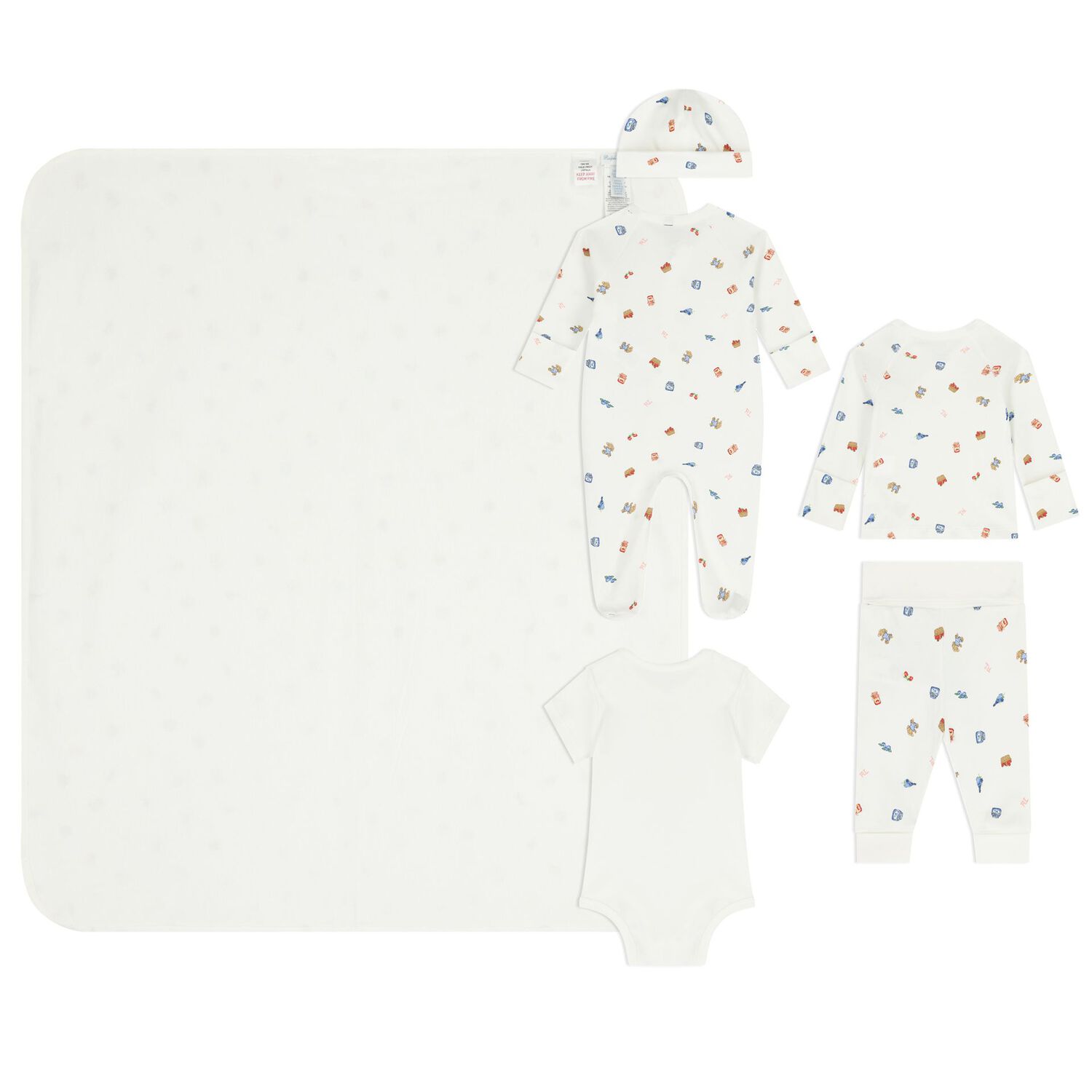 Baby Girls Ivory Polo Bears & Berry Babygrow Gift Set, 1, hi-res