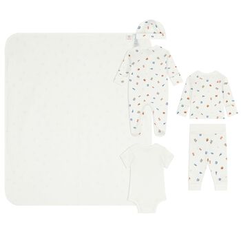 Baby Girls Ivory Polo Bears & Berry Babygrow Gift Set