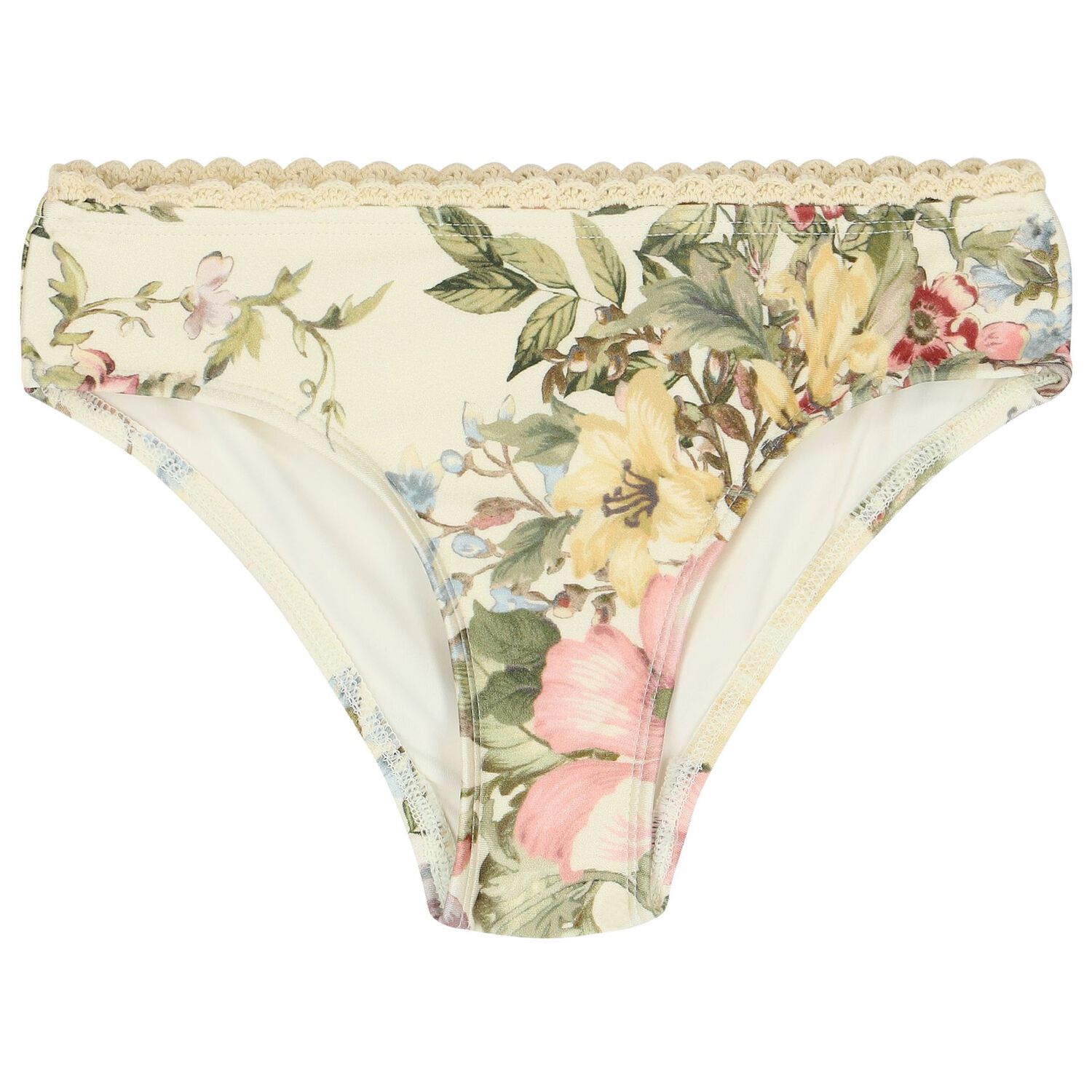 Girls Ivory Floral Bikini, 1, hi-res image number null