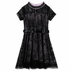 Girls Black Belted Dress, 1, hi-res