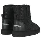 Girls Black Logo Boots, 1, hi-res