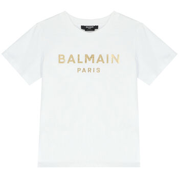 White & Gold Logo T-Shirt