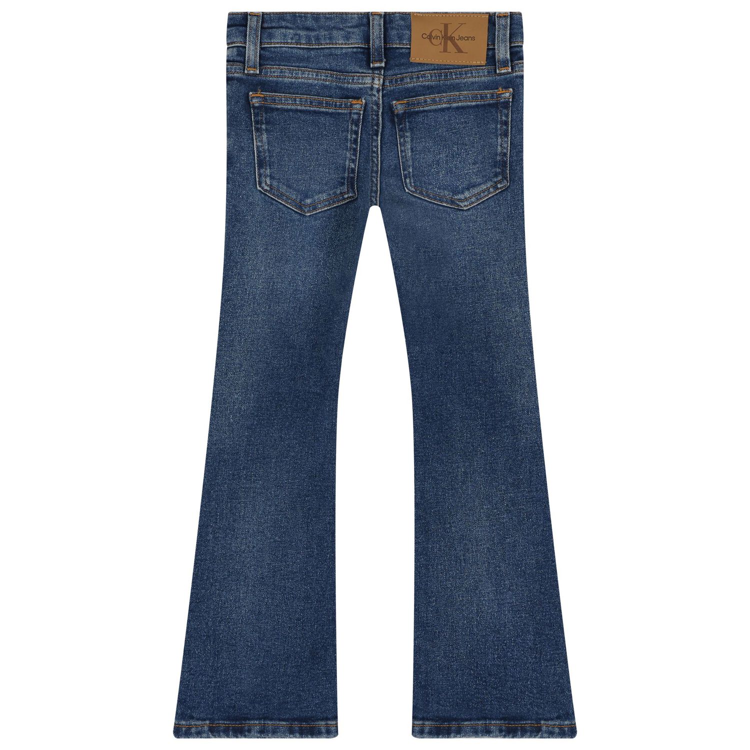 Girls Blue Denim Logo Jeans, 1, hi-res