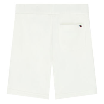 Boys White Logo Shorts