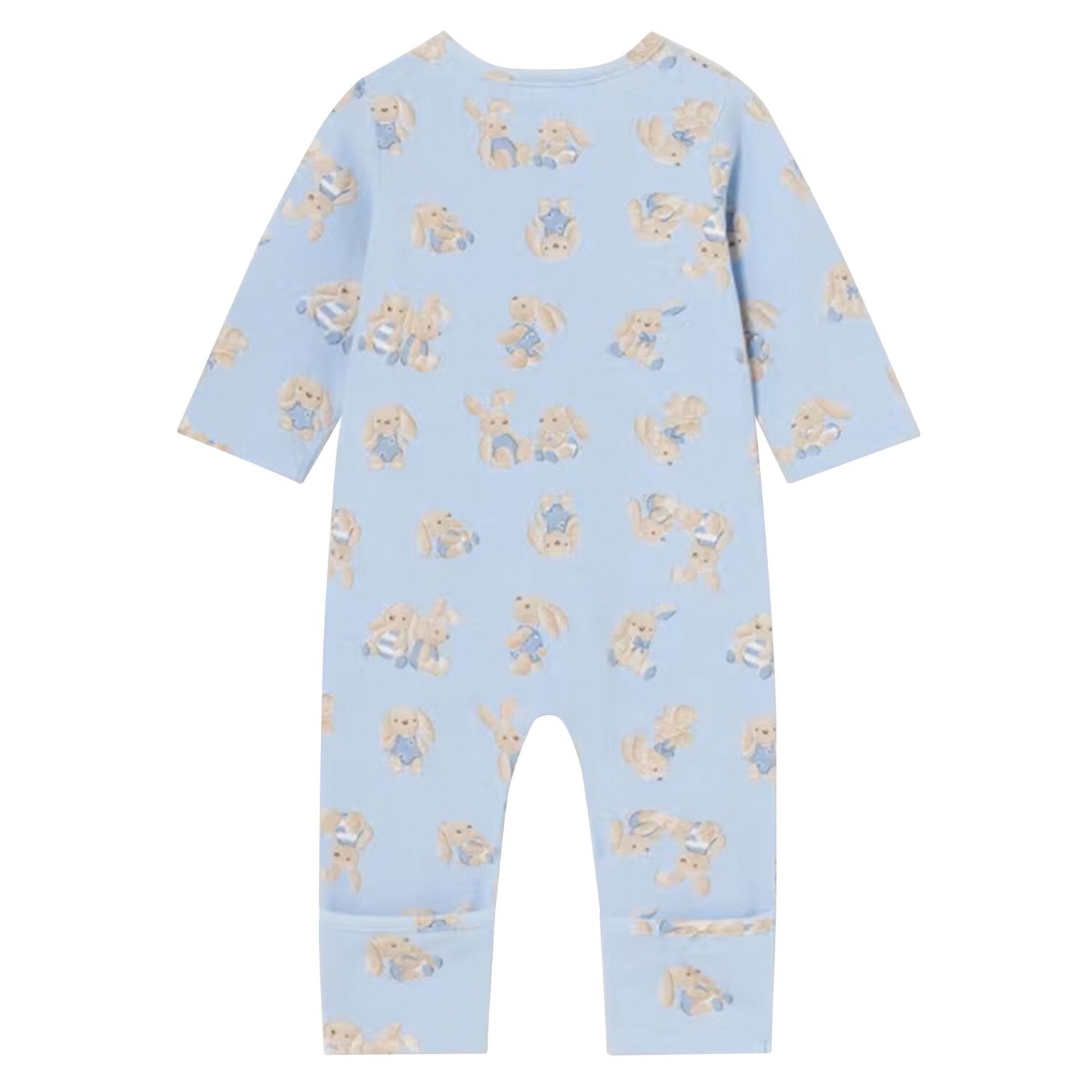 Baby Boys Blue Bunny Romper, 2, hi-res