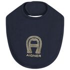 Baby Boys Navy Blue & Gold Babygrow Gift Set , 2, hi-res