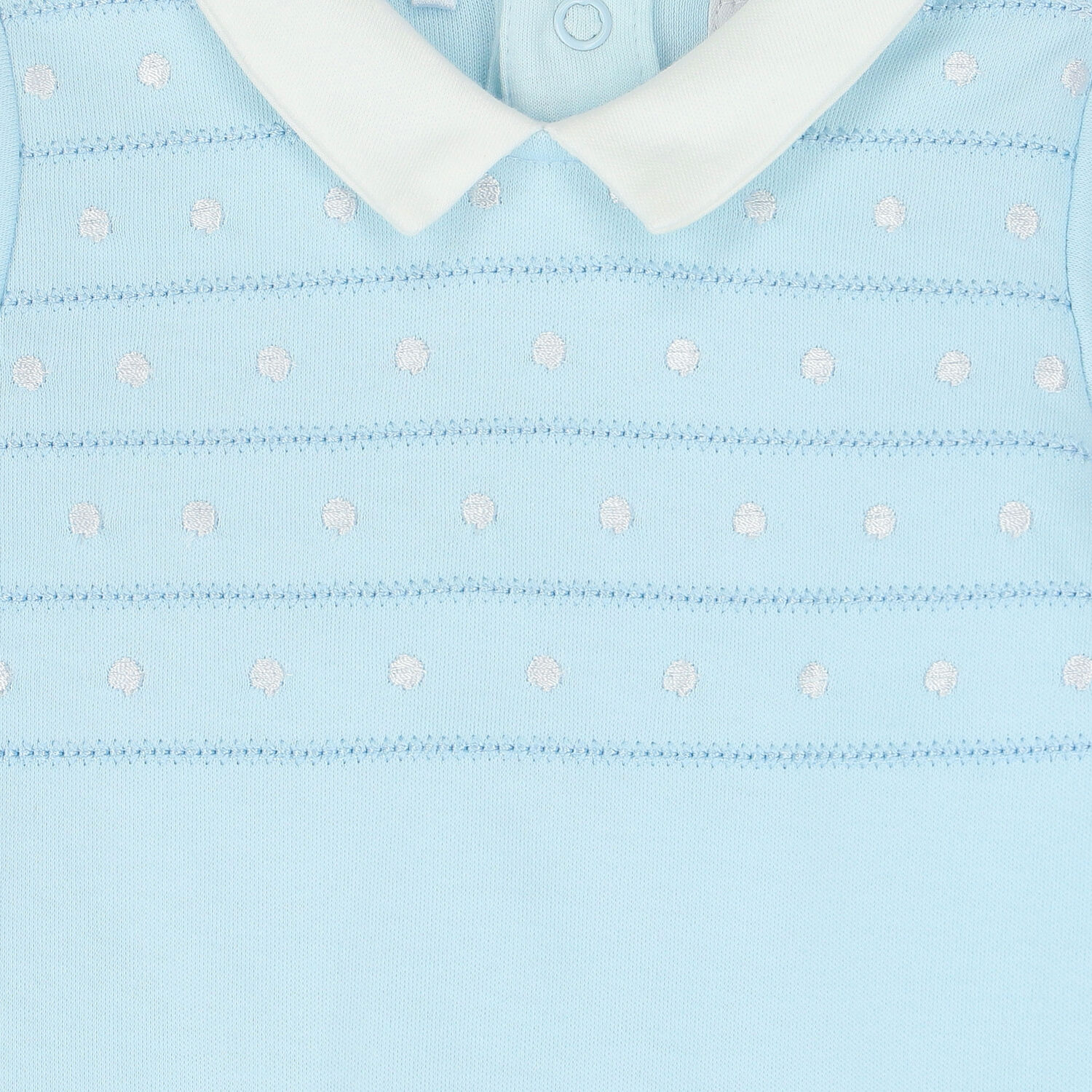 Baby Boys Blue Embroidered Babygrow, 1, hi-res