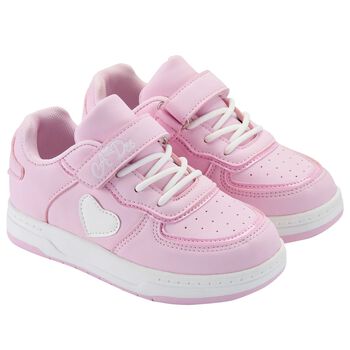 Girls Pink Heart Trainers