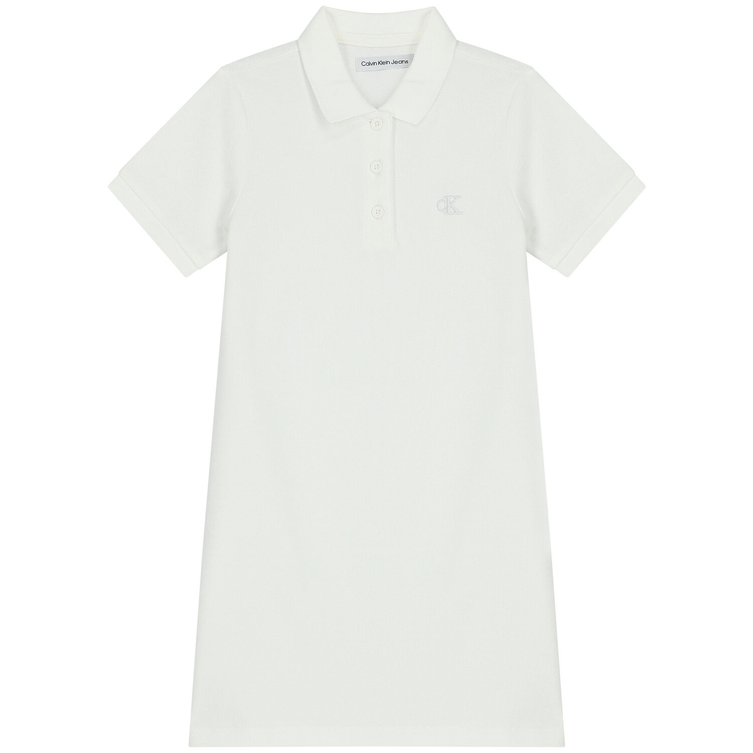 Girls White Logo Polo Dress, 1, hi-res image number null
