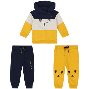 Younger Boys Navy & Yellow Tracksuit