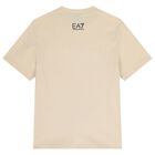 طقم شورت اولاد بالشعار باللون البيج والاسود , 2, hi-res