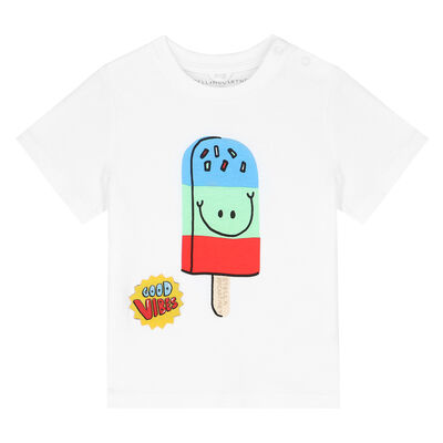 Younger Boys White Pop-Sickle T-Shirt