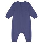 Baby Boys Navy Blue Varsity Logo Romper, 1, hi-res