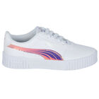 Girls White Carina Trainers, 1, hi-res