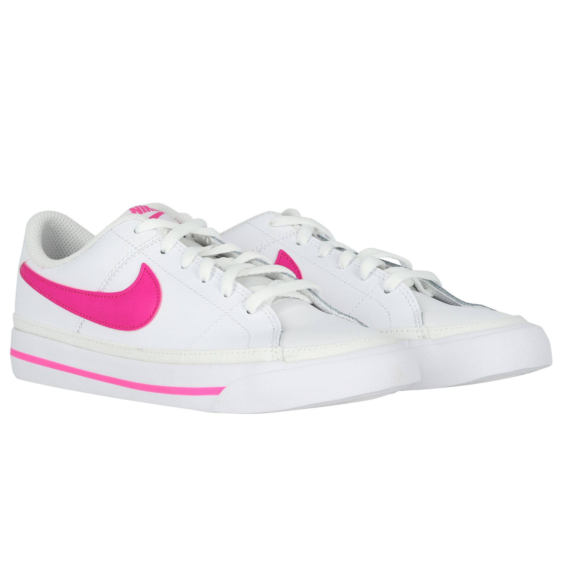 Nike Kids Girls White Pink Court Legacy Trainers Junior Couture UAE