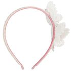 Girls White & Pink Embellished Butterfly Headband, 2, hi-res