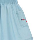 Girls Blue Logo Denim Skirts, 1, hi-res