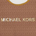 Girls Mini Me Brown & Gold Logo Swimsuit, 1, hi-res