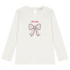 Girls White & Red Tulle Skirt Set, 1, hi-res