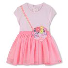 Younger Girls Pink Cat Dress, 1, hi-res