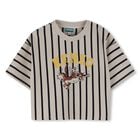 Girls Ivory & Black Tiger Logo T-Shirt, 1, hi-res