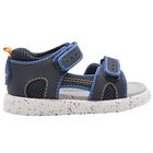 Younger Boys Blue Sandals, 1, hi-res