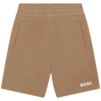 Boys Beige Logo Shorts
