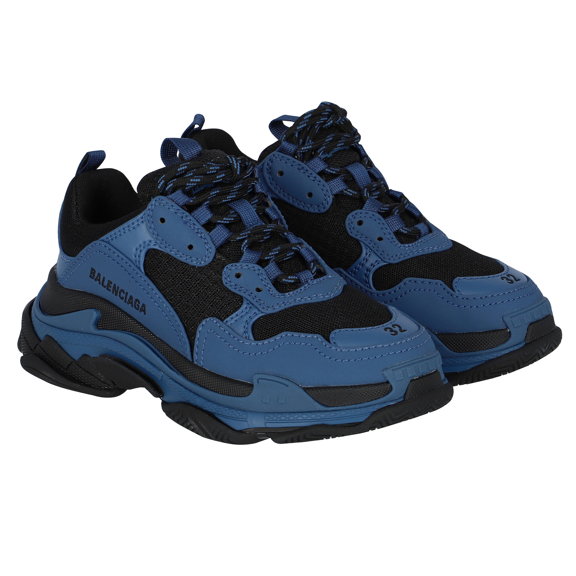 Balenciaga triple s best sale black and blue