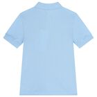 Boys Blue Logo Polo Shirt, 7, hi-res
