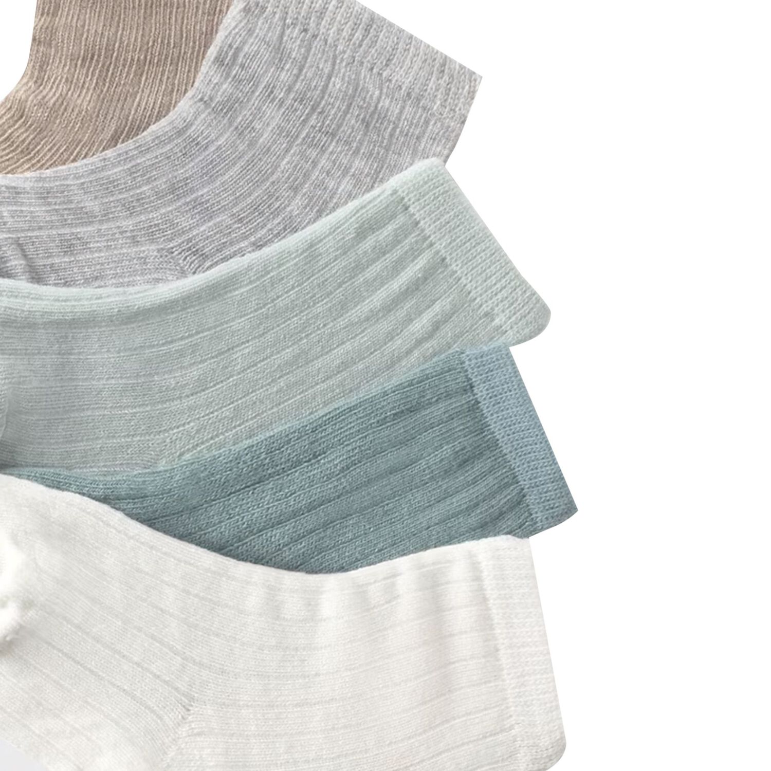 مجموعه جوارب اطفال باللون البيج والعاجى والاخضر ( 6 قطع ) , 2, hi-res