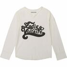 Girls Ivory Cotton Top, 1, hi-res