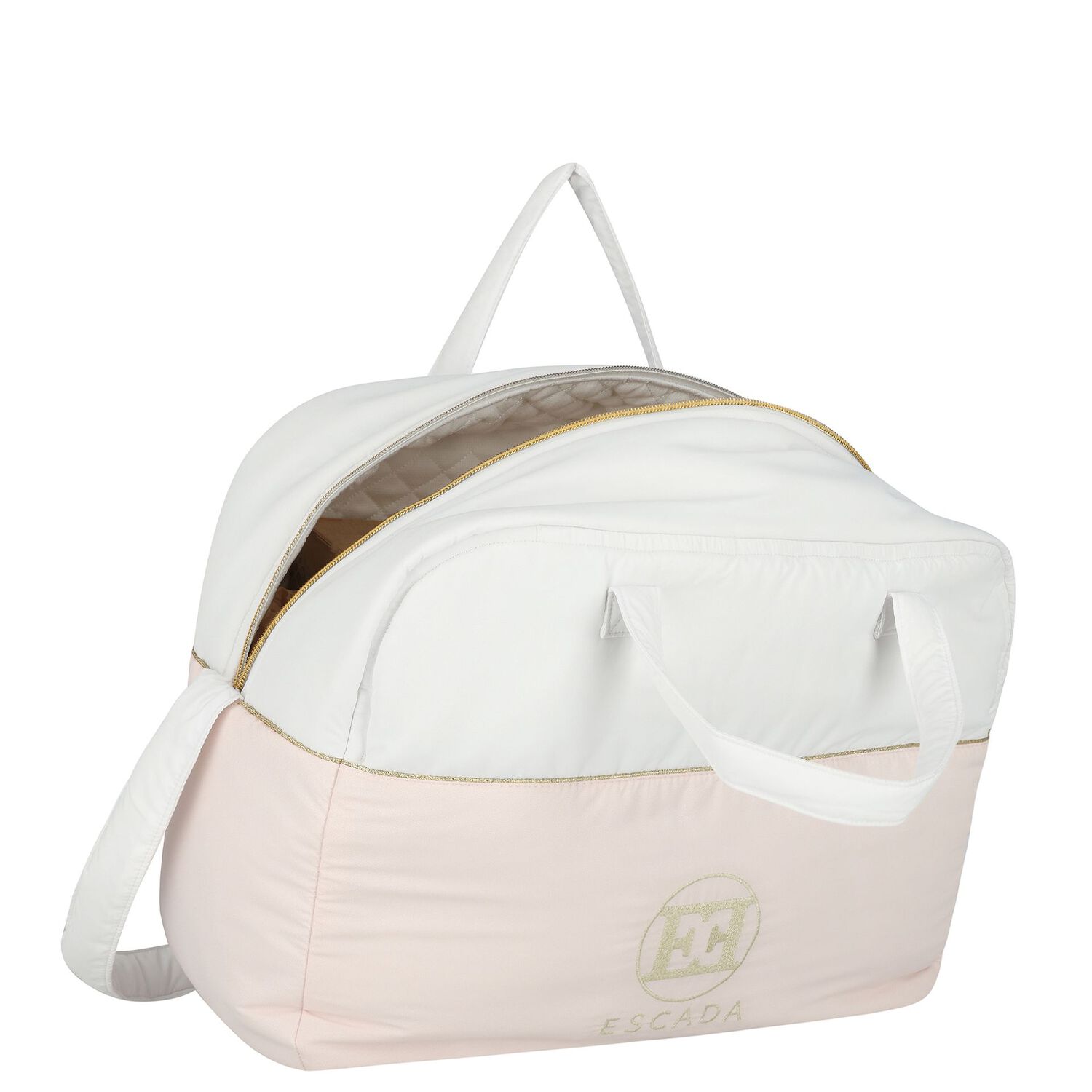White & Pink Logo Baby Changing Bag, 2, hi-res