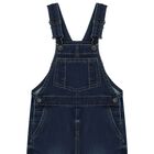 Younger Boys Blue Denim Dungaree, 1, hi-res