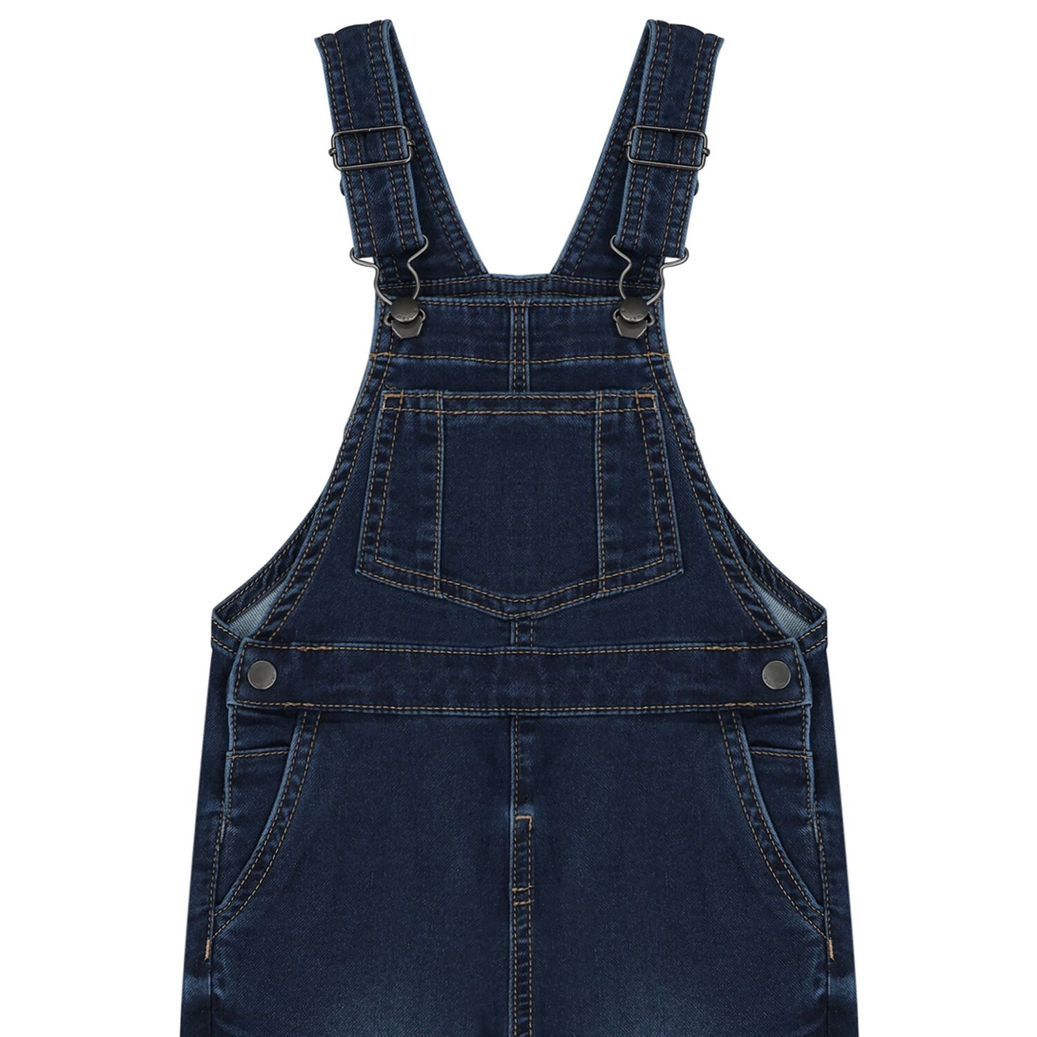 Younger Boys Blue Denim Dungaree, 1, hi-res
