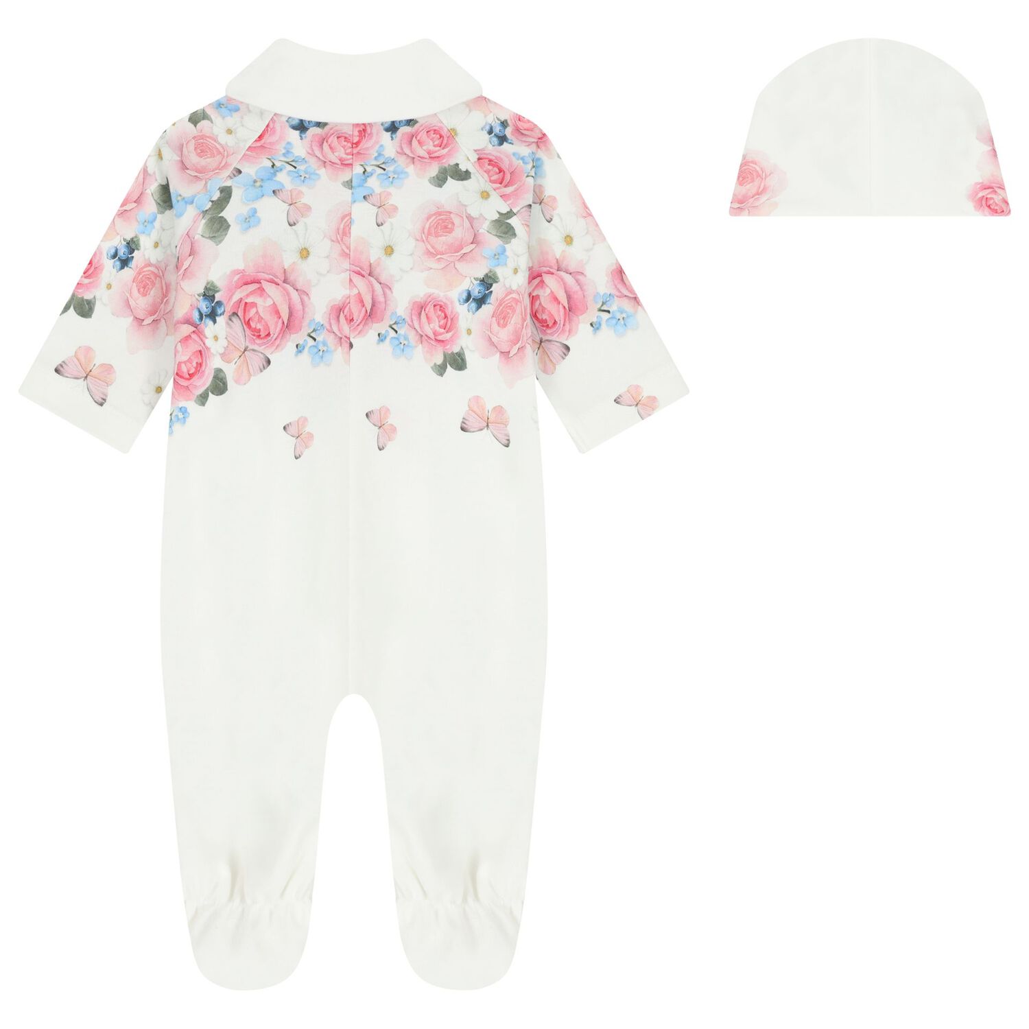 Baby Girls Ivory Logo Floral Babygrow Gift Set, 1, hi-res