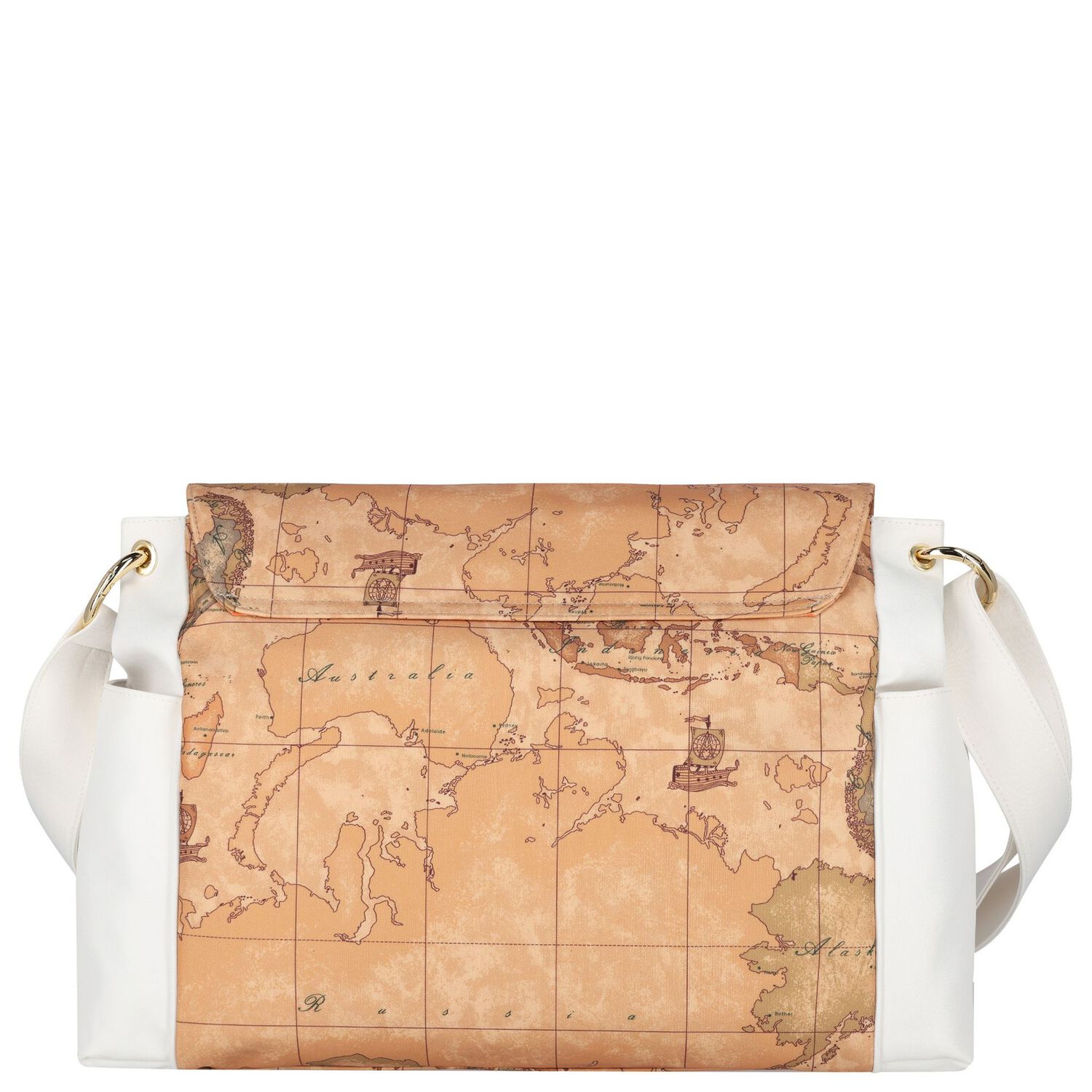 Beige & White Geo Map Baby Changing Bag, 2, hi-res image number null