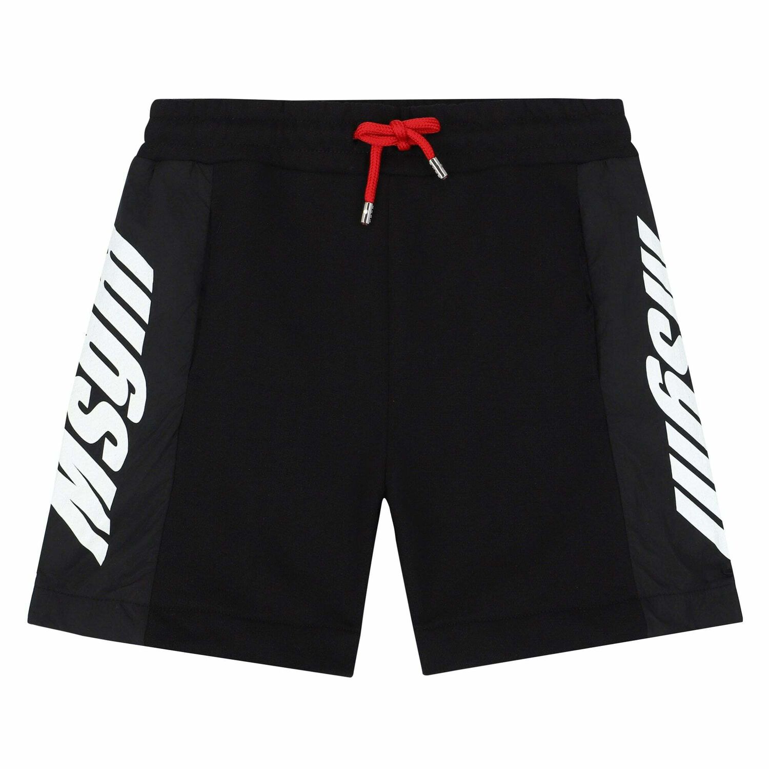 Boys Black Logo Shorts, 1, hi-res